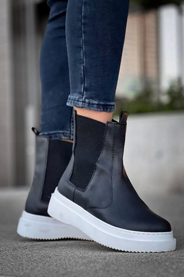 ZRK-0992 Premium Siyah Lastikli Erkek Bot - 1