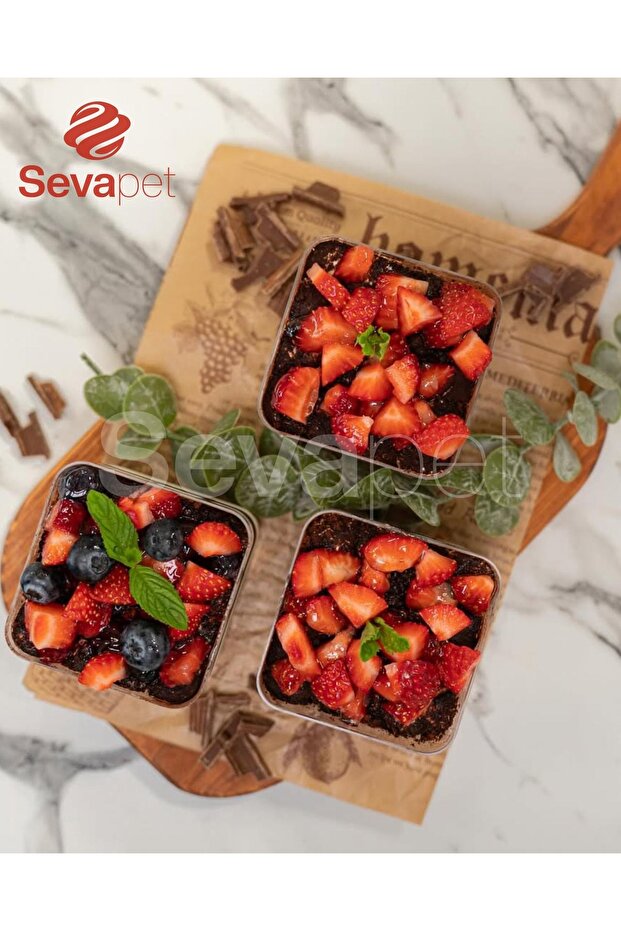 kare tatlı kasesi 10 adet - 3