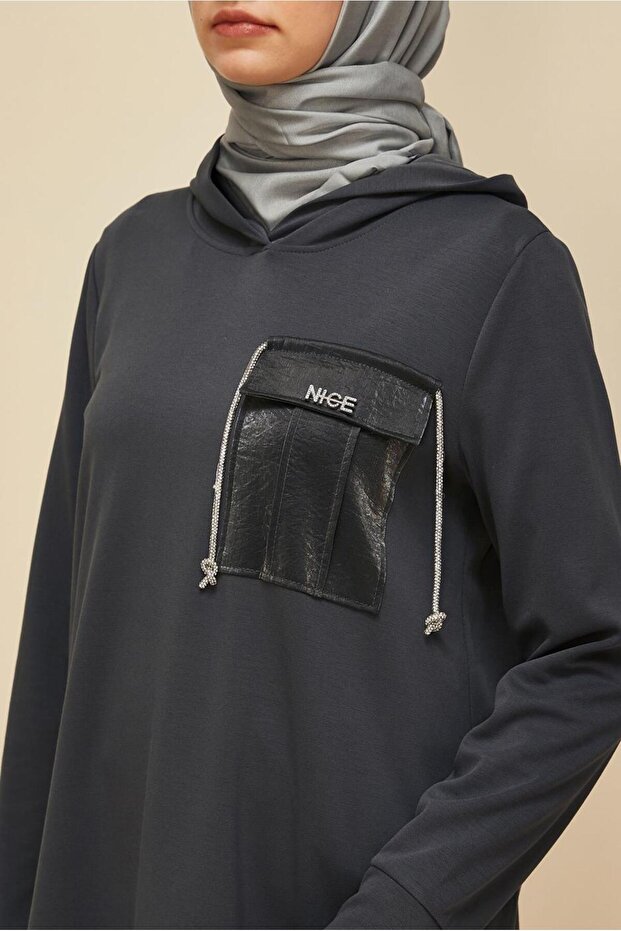 KAPÜŞONLU EŞOFMAN TUNİK 45920 - 3