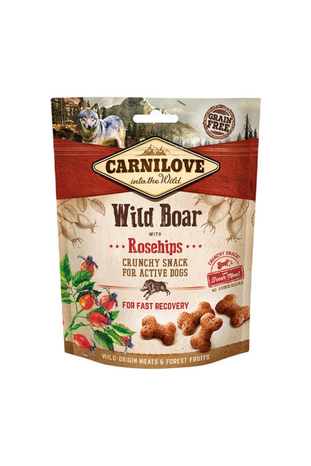 Wild Boar with Rosehips Crunchy Snack Dog Treats 200G
