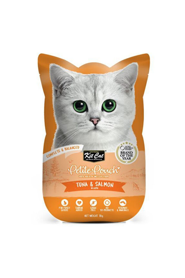 Petite Pouch - Tuna & Salmon In Aspic Wet Cat Food 70G