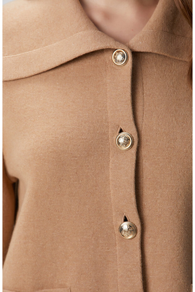 Limited Camel Yün Karışımlı Hırka - 6