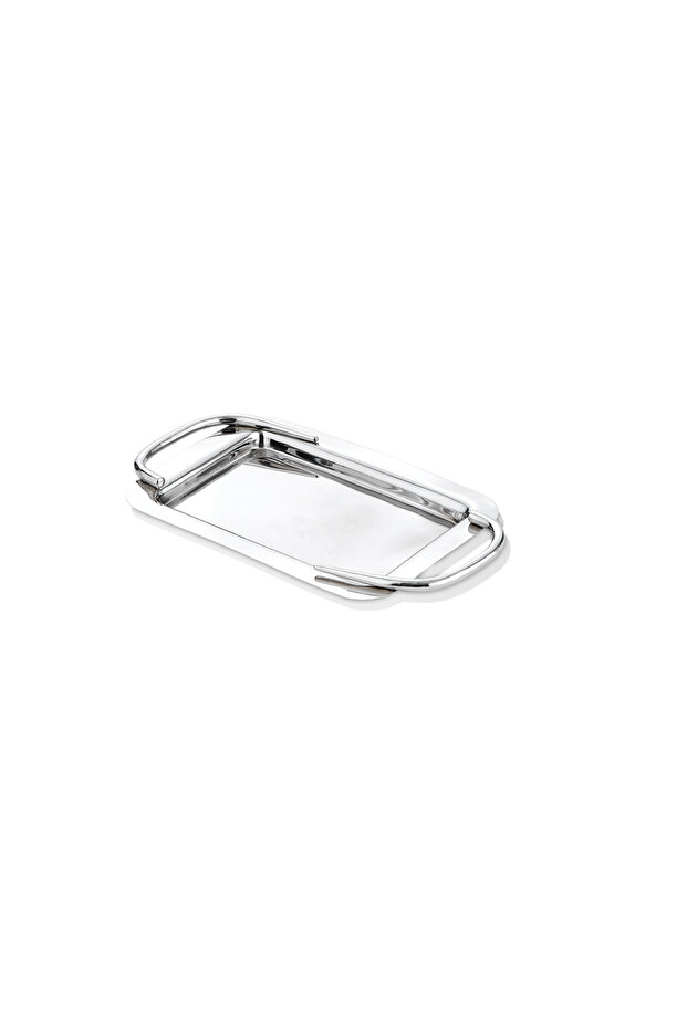 Basic Rectangular Presentation Tray Silver Small (Width: 21 cm X Length: 31 cm X Total: 38 cm) - 1