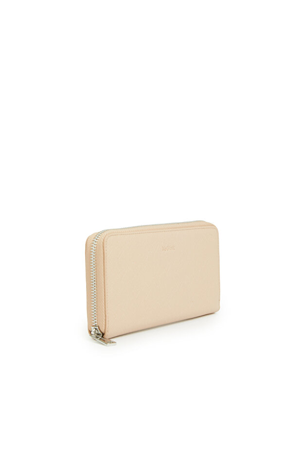 Bej Kadın Suni Deri Cüzdan - 2