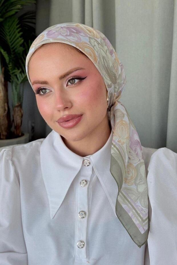 Eșarfă moale Mira verde - 2