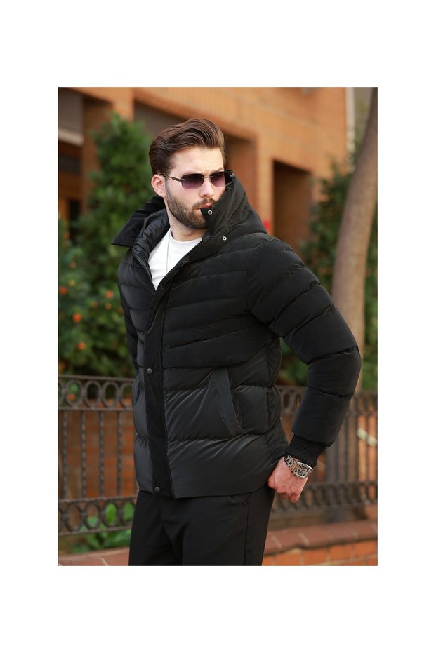 Water Repellent Fabric Inflatable Parka Coat --1515--