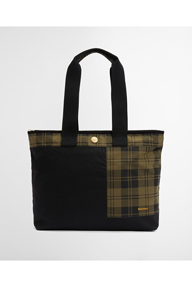 Mya Patchwork Kol Çantası BK11 Black/Olive Check - 1