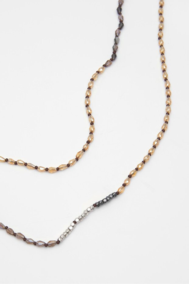 İkili boncuklu kolye - 5