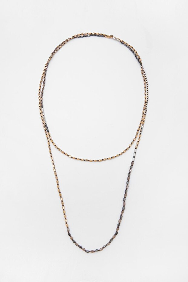 İkili boncuklu kolye - 3