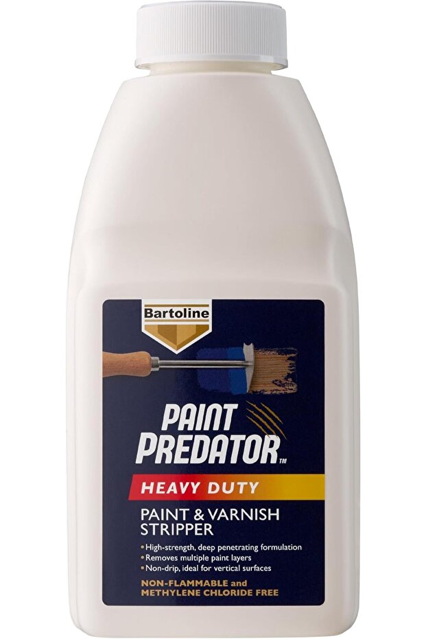 Paint Predator Heavy Duty Paint and Varnish Stripper 500ml - High Performance Paint Remove