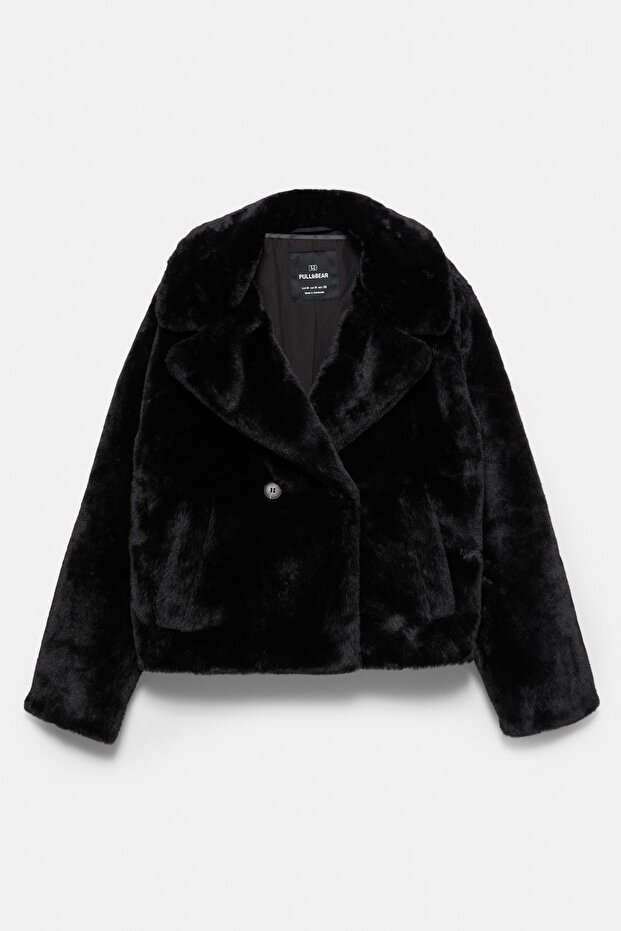 Kısa suni kürk kaban - 6