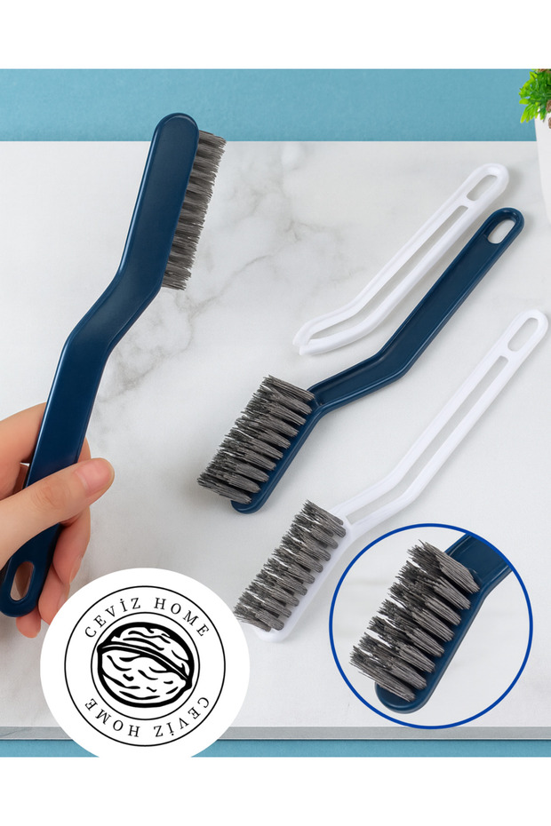 Hard Bristle Cleaning Brush with Tweezers – Kitchen, Bathroom, Grout, Stove and Sink Cleaning Brush