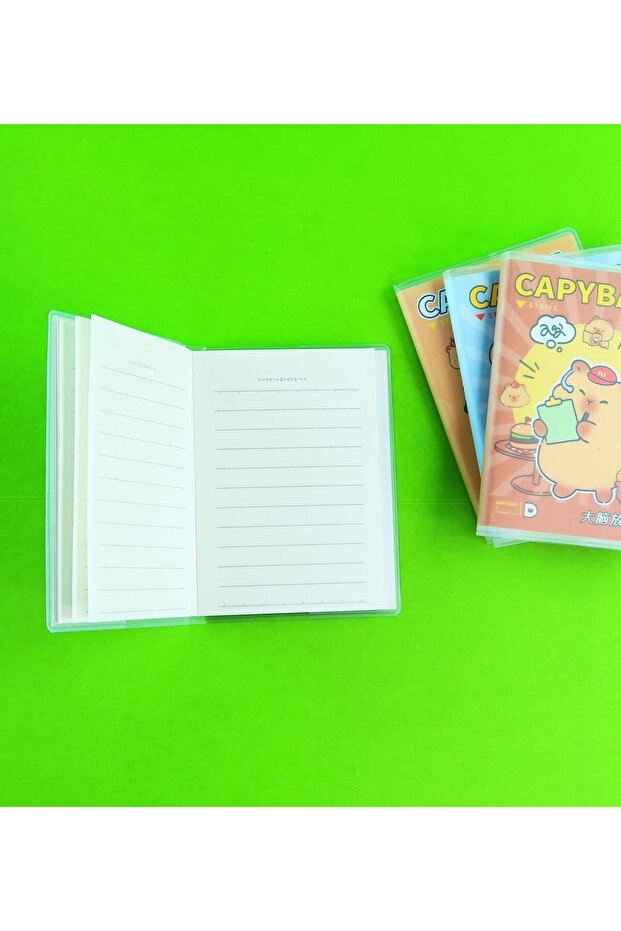 Capybara Pvc Cover Lined Notebook - 2
