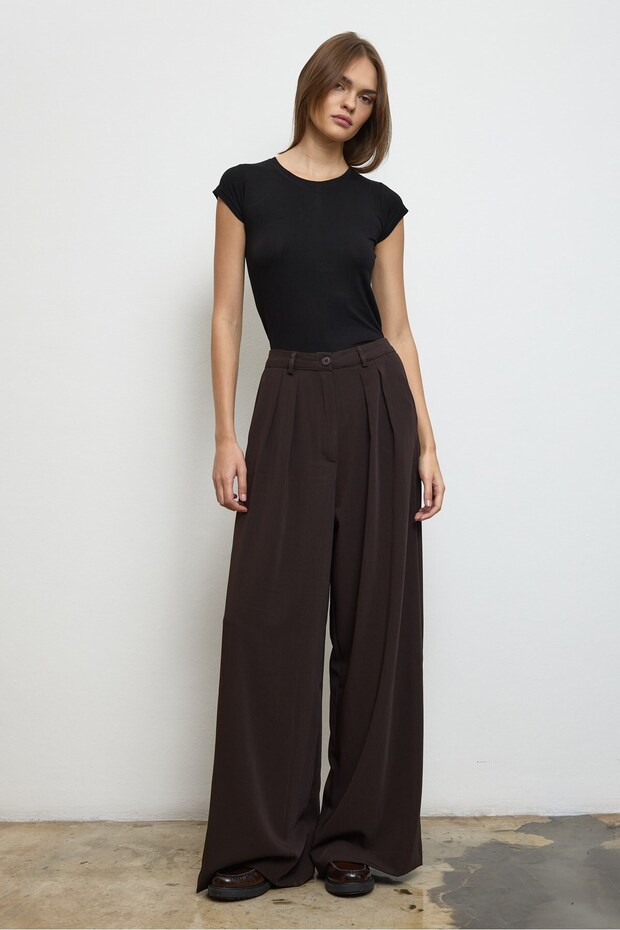 Palazzo Trousers Brown