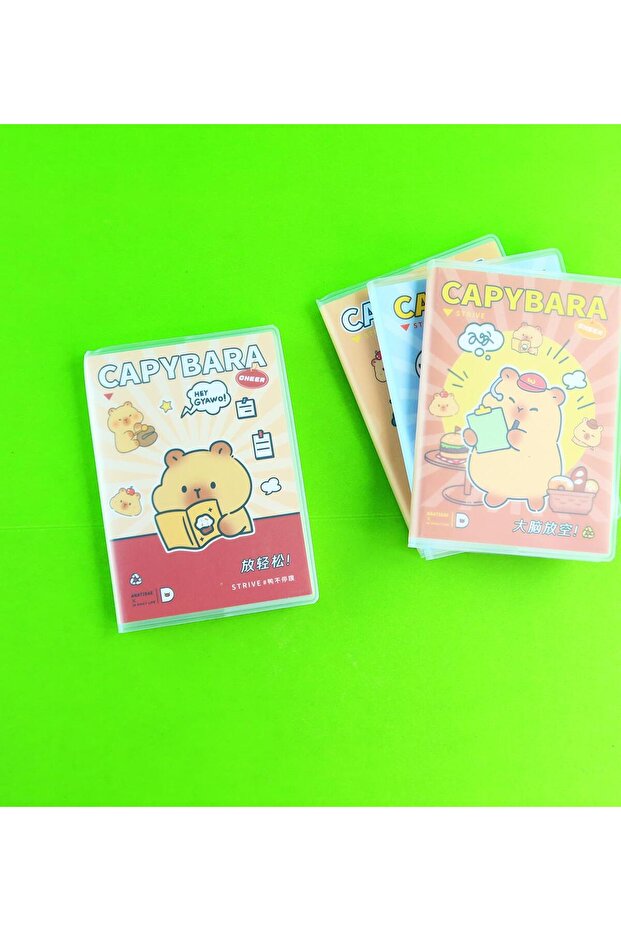 Capybara Pvc Cover Lined Notebook - 1