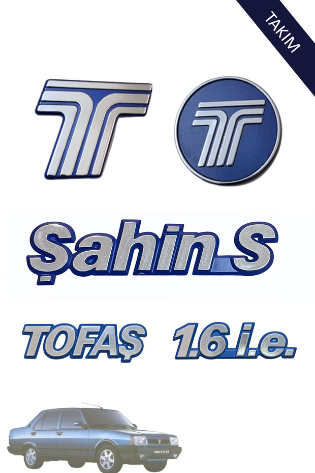 Tofaş Şahin S 1.6 I.E. Window & Trunk Lettering Emblem Set