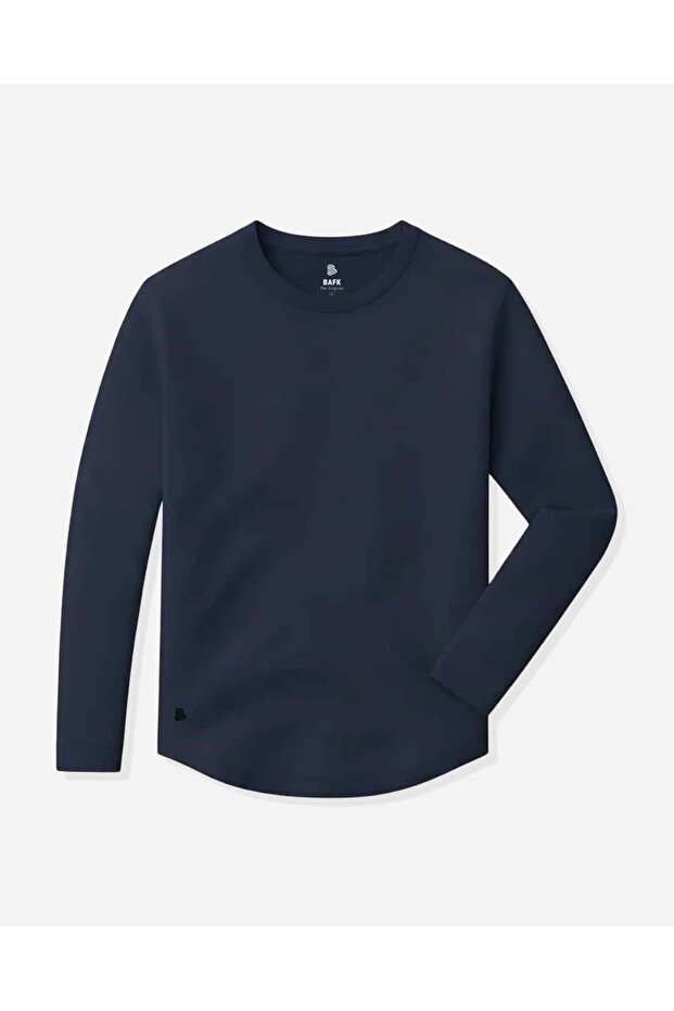 AD Erkek Lacivert Basic Sweatshirt - 1