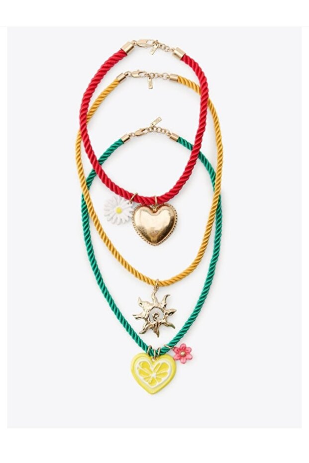 قلادة Zra Model Ipli Charm للسيدات متعددة الألوان