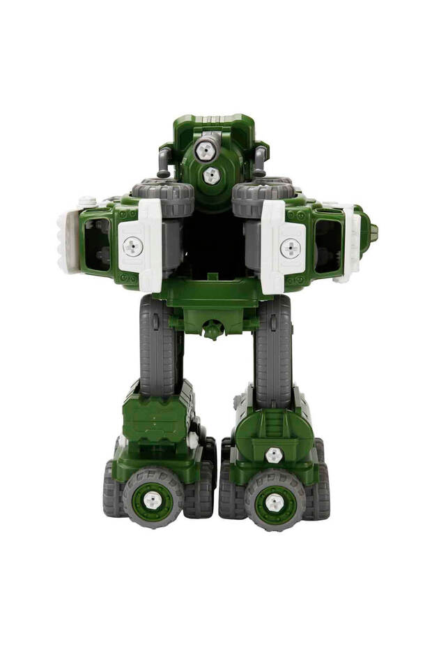 5in1 Sesli ve Işıklı Sök Tak Robot - Yeşil - 5