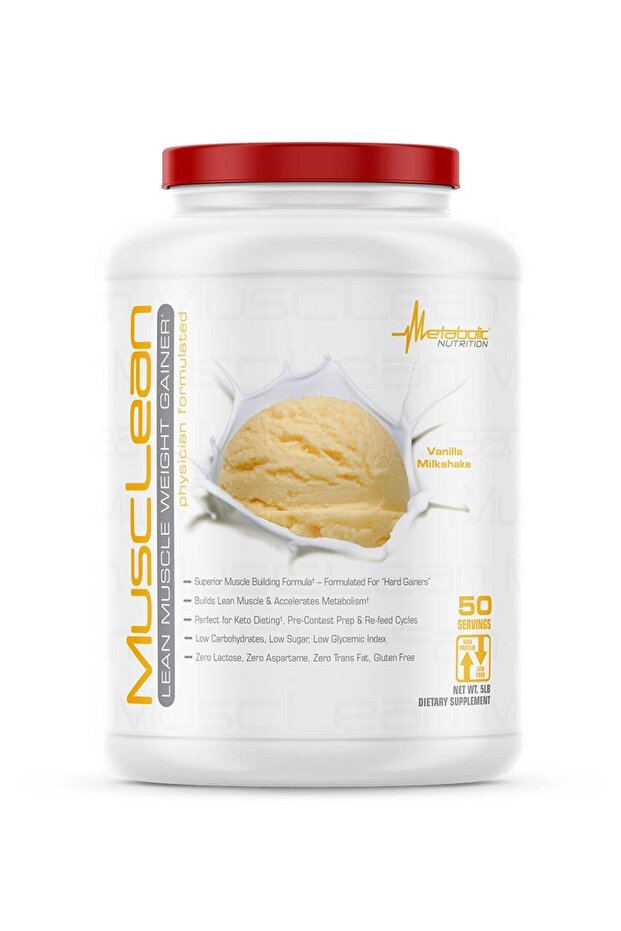 MuscLean Muscle Weight Gainer 5lbs (2.27kg) - Vanilla Milkshake