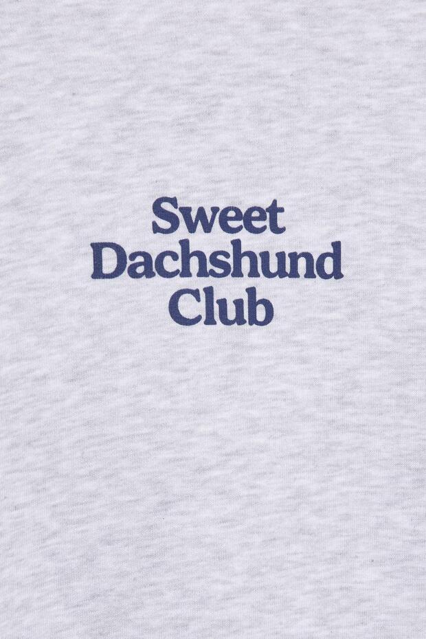 Köpek grafikli kapüşonlu sweatshirt - 8