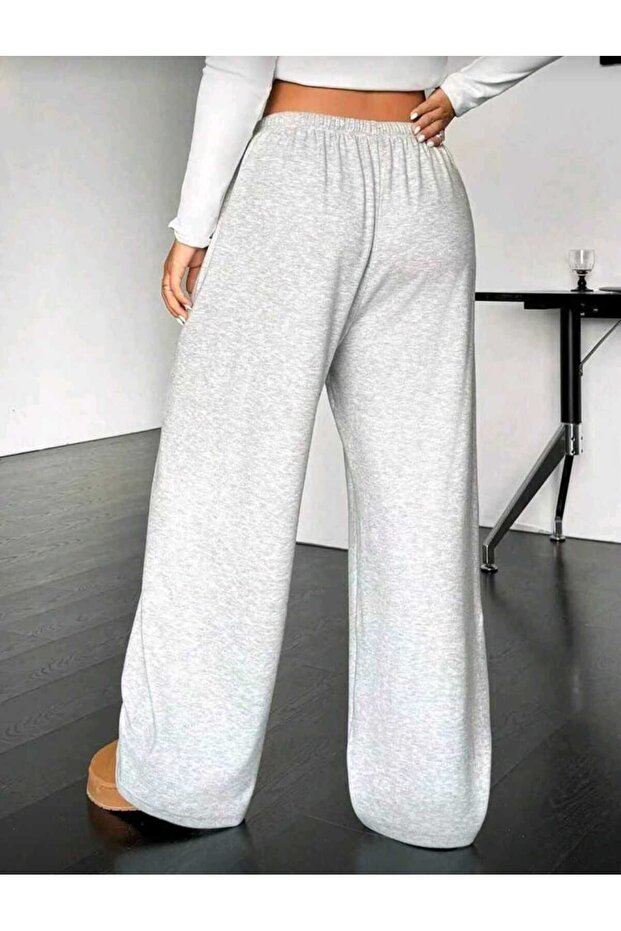 Gray Basic Sweatpants - 3