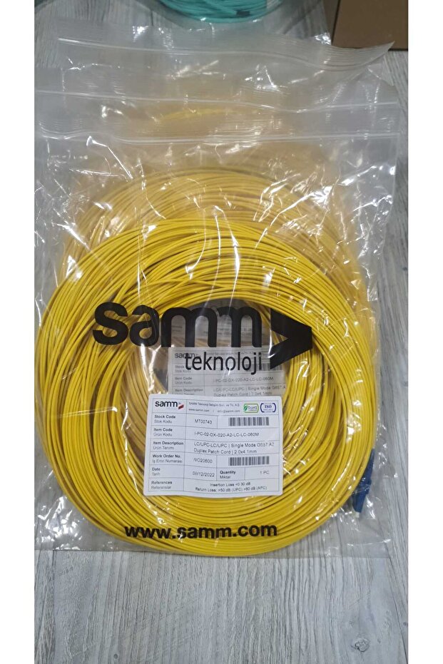 Fiber Optik Patch Kablo LC-LC DX Sıngle Mode 60m - 1