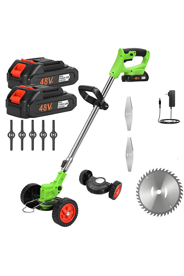 Electric brushcutter with wheels - 1