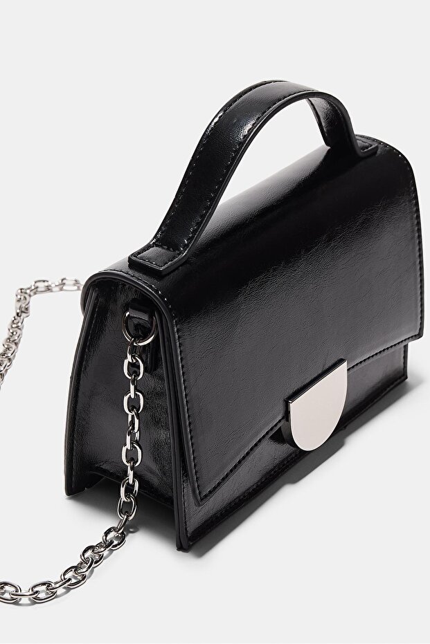 Mini metal çapraz askılı çanta - 4
