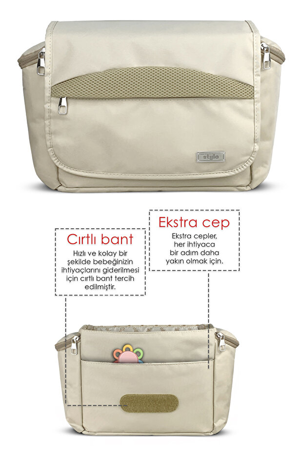 X Pro Stroller Bebek Arabası Çantası+Urban Anne Bebek Bakım Omuz Çantası Termos Çanta Hediyeli - 4