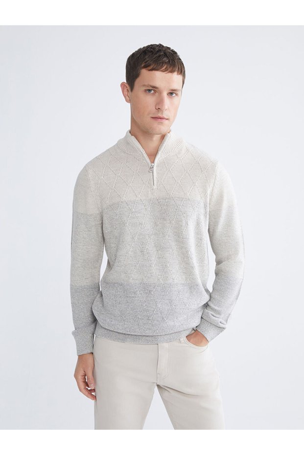 Sparkling Choices by Shining Store Men's Long Sleeve Sweater with Roba Collar for Men