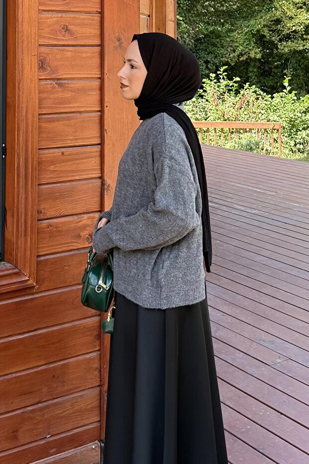 سترة تريكو ذاتية النمط أنثراسايت - 2