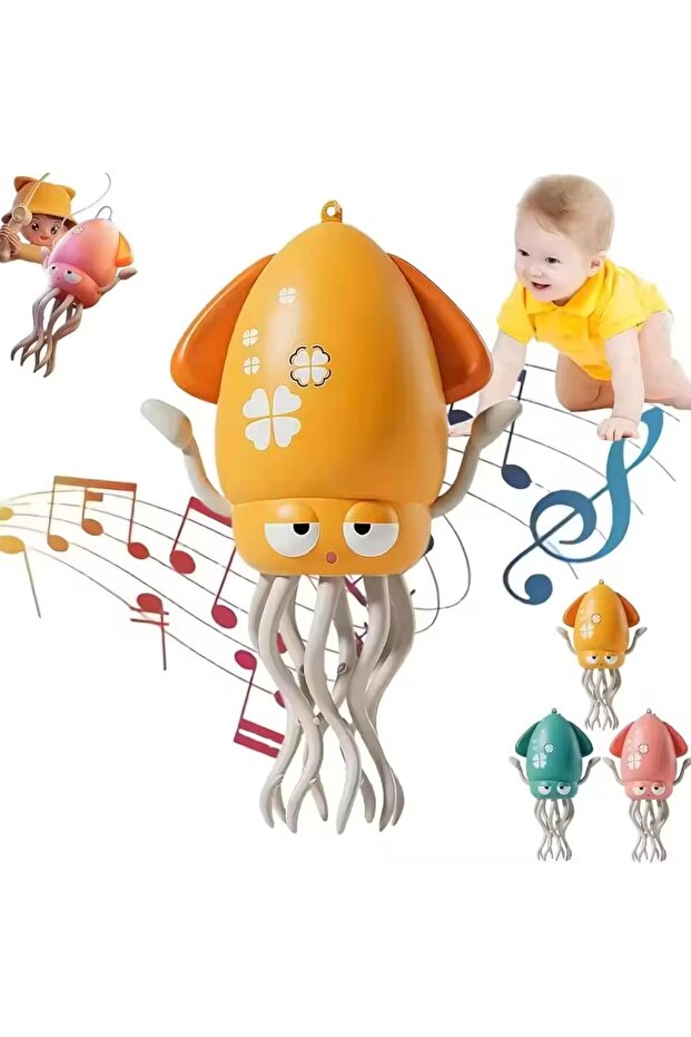 Rechargeable Electronic Sensing Crawling Crab Baby Toy – Musical Interactive Obstacle Senso