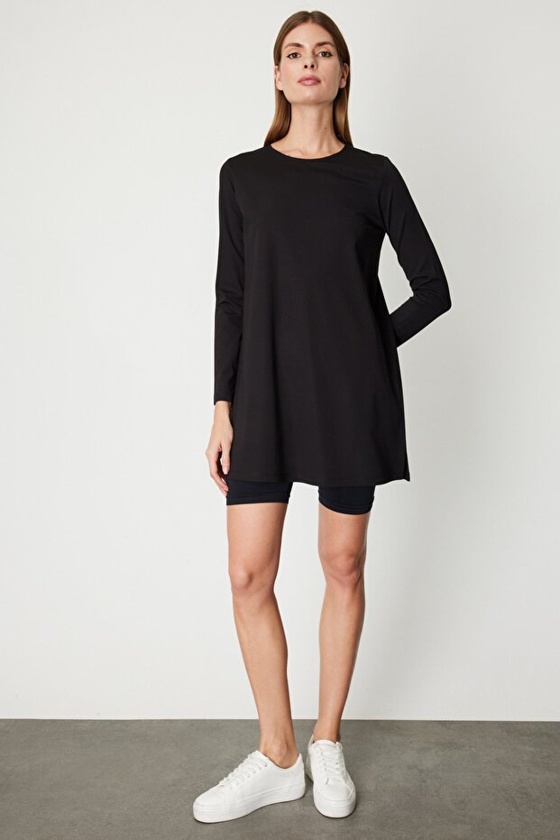 Uzun Kollu Basic Tunik - 4