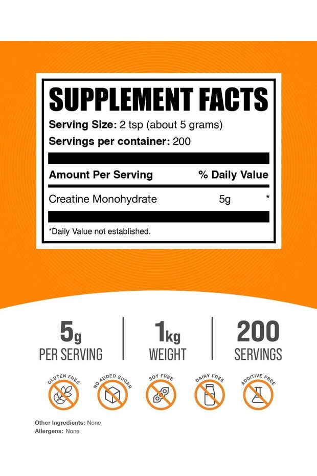 كرياتين أحادي الهيدرات (مُجهر) من BulkSupplements.com (1 كيلوغرام) - 2