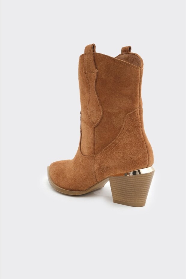 Hakiki Deri Kadın Western Bot - 3