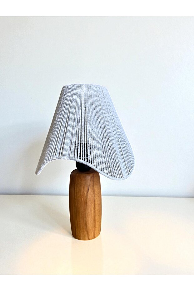 Wicked Handmade Bohemian Asymmetric Shape Rustic Lampshade with Wooden Legs - 6