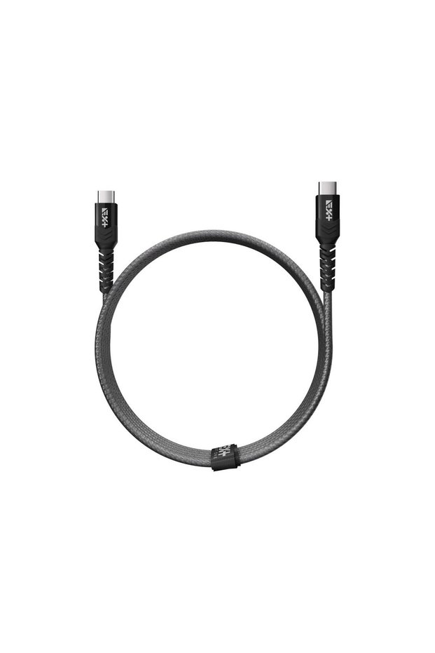 Cablu de date USB-C împletit la USB-C, gri spațial