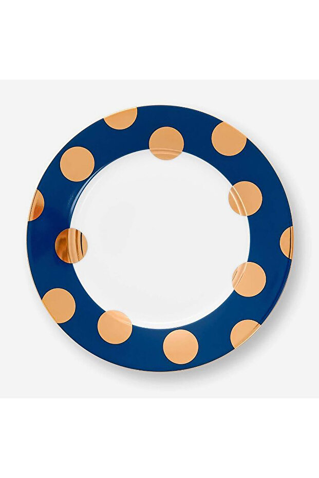 Dot Delight Lacivert Porselen Kahvaltı Tabağı 21 Cm - 3