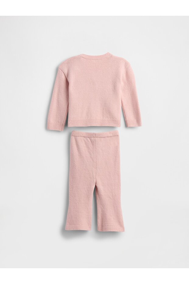Bebek Pembe CashSoft Ayı Cep Hırka Set - 2