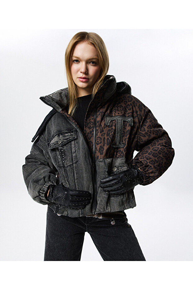 TROK BASKILI DERİ GÖRÜNÜMLÜ ELDİVEN - 2