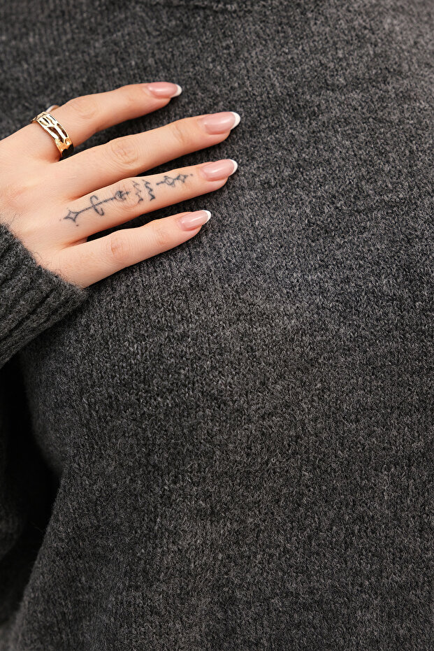 Bisiklet Yaka Basic Triko Kazak K2918 - 5