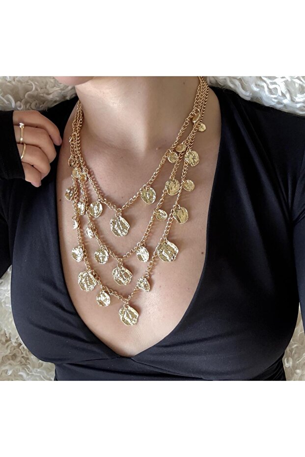 Marka 3lü Pul Kolye - 2