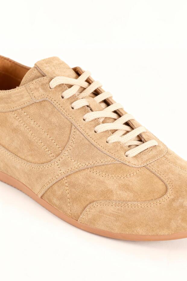 PANTOFI BEJ CU PIELE PARȚIALĂ - 6