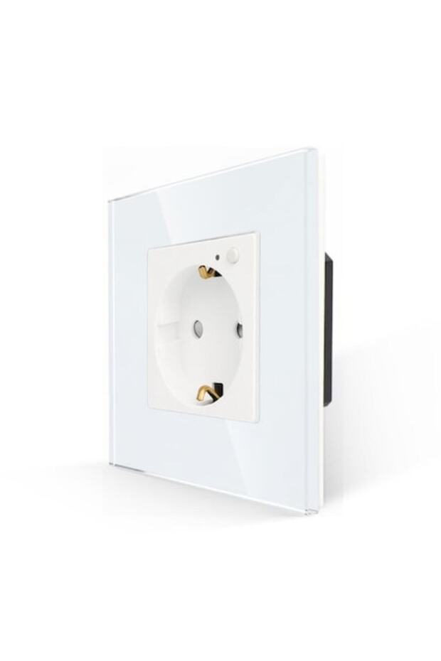 Complete Shuko WIFI socket, LED indicator and small on/off button, 16A power monitoring function, gl - 1