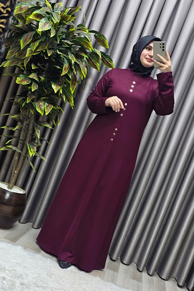 Women's Clothing Plus Size Rivet Decorated Long Dress