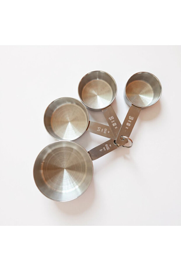 Stainless Steel 4-Piece Set of 4 Different Sizes of Solid Measuring Spoons