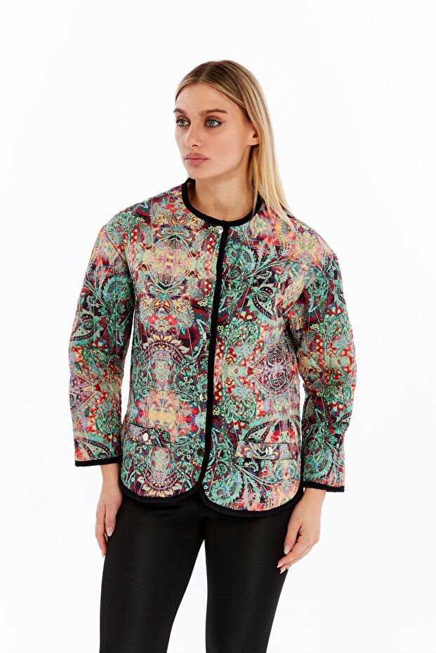 Patterned Quilted Jacket - 2