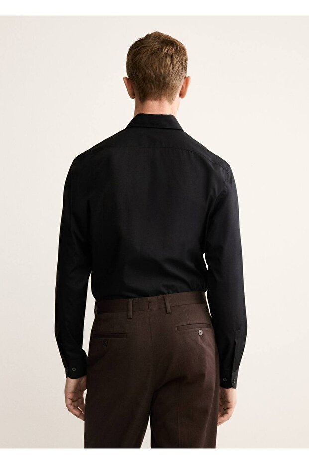 Regular kesim %100 pamuklu gömlek - 4