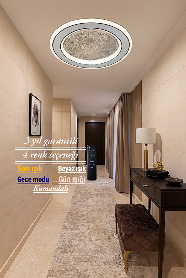 Lucent Modern İç Çizgi Desen Plafonyer Avize - 5